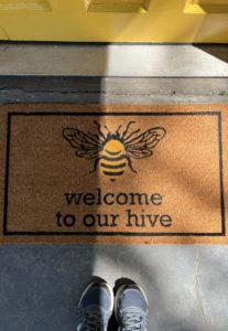 Welcome mat.